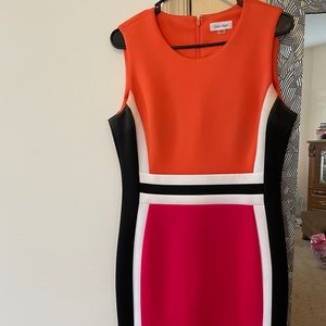Size:12, Calvin Klein, multi colored dress